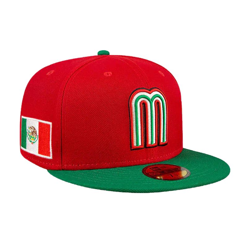 New Era Mexico 59fifty Fitted Hat 2023 World Baseball Classic Men Scarlet 5950